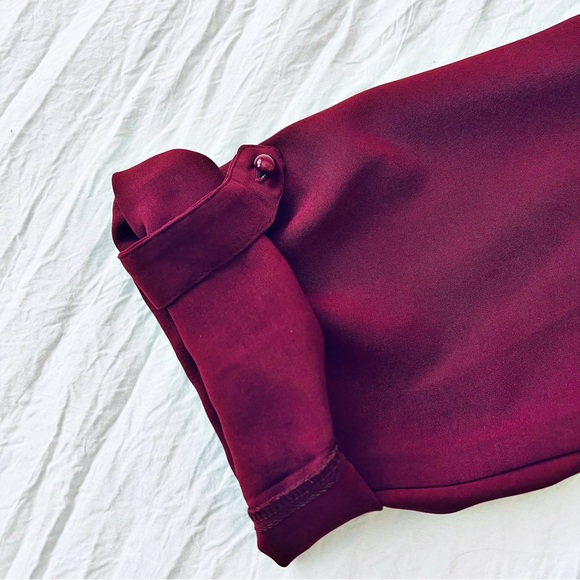 ♥️SHEIN PEPLUM~NWOT~SHEIN Curve 1X~Burgundy♥️ - Picture 4 of 5